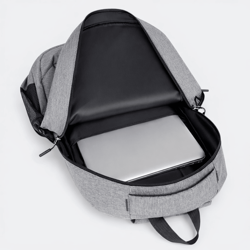 Sac à Dos Compartiment Ordinateur Gris Acier - | AïtaVia