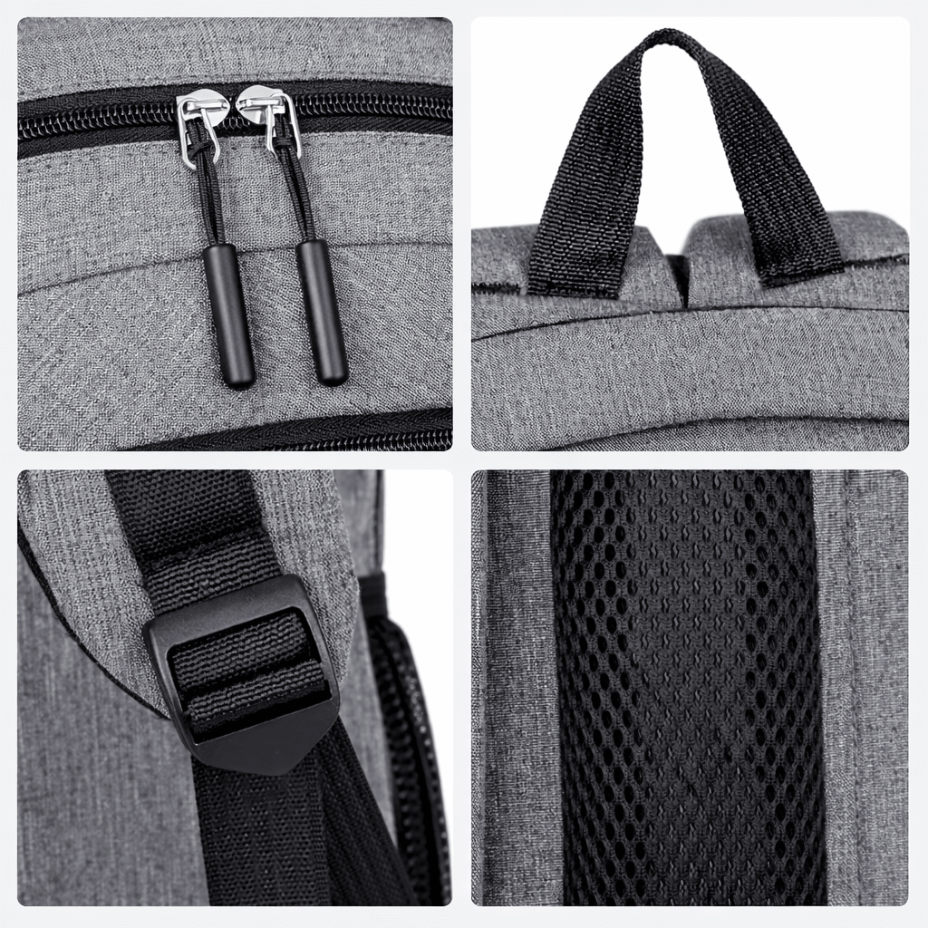 Sac à Dos Compartiment Ordinateur Gris Acier - | AïtaVia