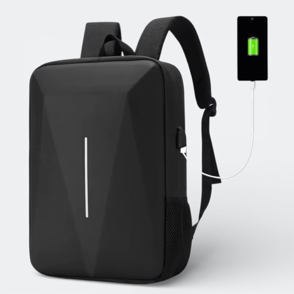 Sac à Dos Coque Dure Noir & Gris - | AïtaVia