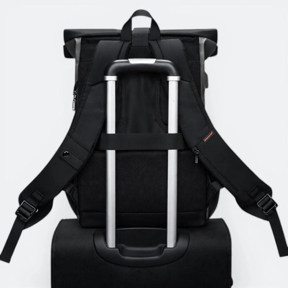 Sac à Dos Cuir Ordinateur Portable Bleu Gris - | AïtaVia