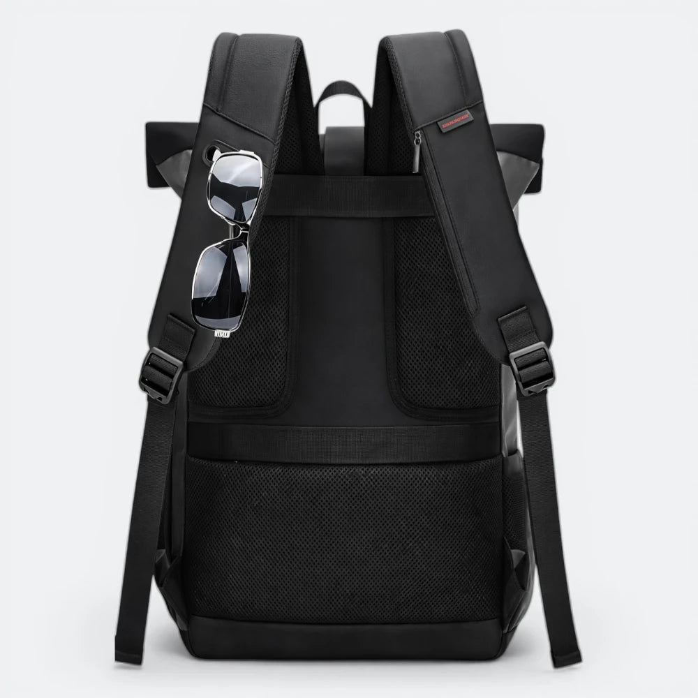 Sac à Dos Cuir Ordinateur Portable Bleu Gris - | AïtaVia