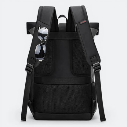 Sac à Dos Cuir Ordinateur Portable Bleu Gris - | AïtaVia