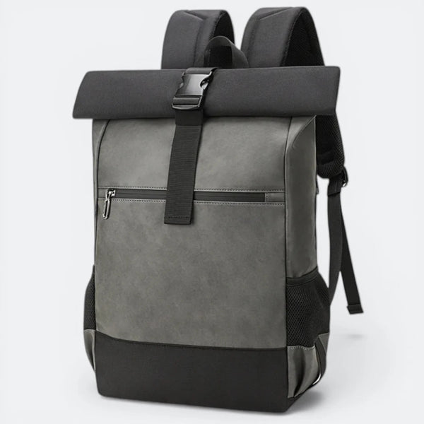 Sac à Dos Cuir Ordinateur Portable Gris Taupe - | AïtaVia