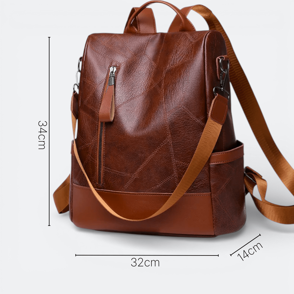 Sac à Dos Cuir Souple Femme Bordeaux Foncé - | AïtaVia