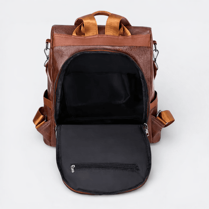 Sac à Dos Cuir Souple Femme Bordeaux Foncé - | AïtaVia