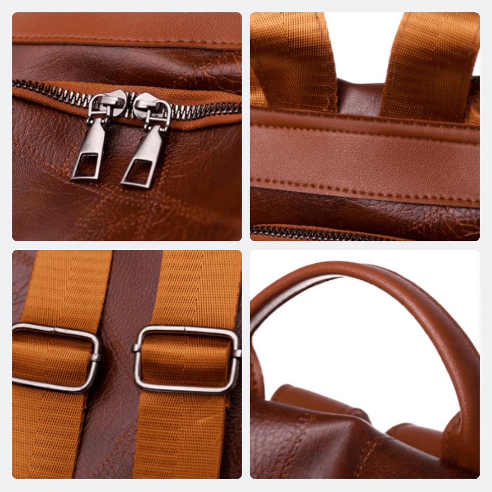 Sac à Dos Cuir Souple Femme Bordeaux Foncé - | AïtaVia