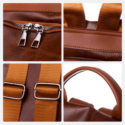 Sac à Dos Cuir Souple Femme Bordeaux Foncé - | AïtaVia