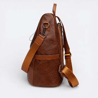 Sac à Dos Cuir Souple Femme Bordeaux Foncé - | AïtaVia