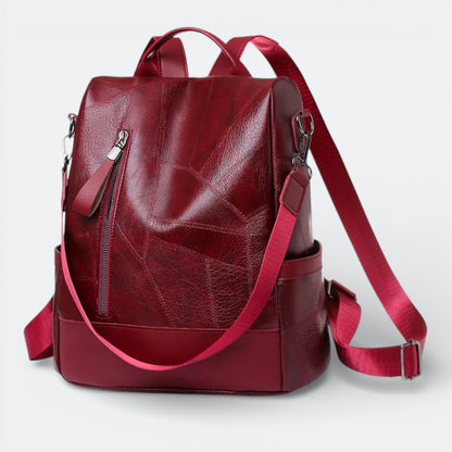 Sac à Dos Cuir Souple Femme Bordeaux Foncé - | AïtaVia