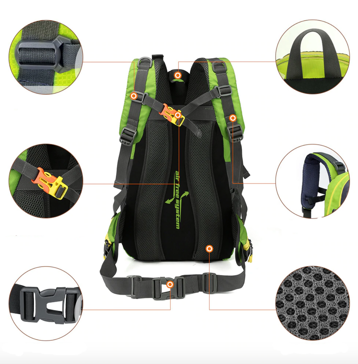 Sac à Dos de Randonnée - 40L - Imperméable, Ergonomique
