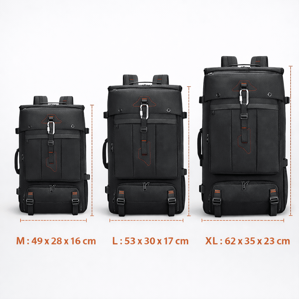 Sac à Dos de Sport et Voyage Grande Capacité Noir - | AïtaVia