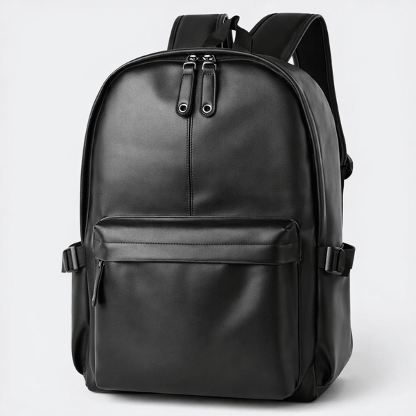 Sac à Dos de Voyage en Cuir Noir - | AïtaVia