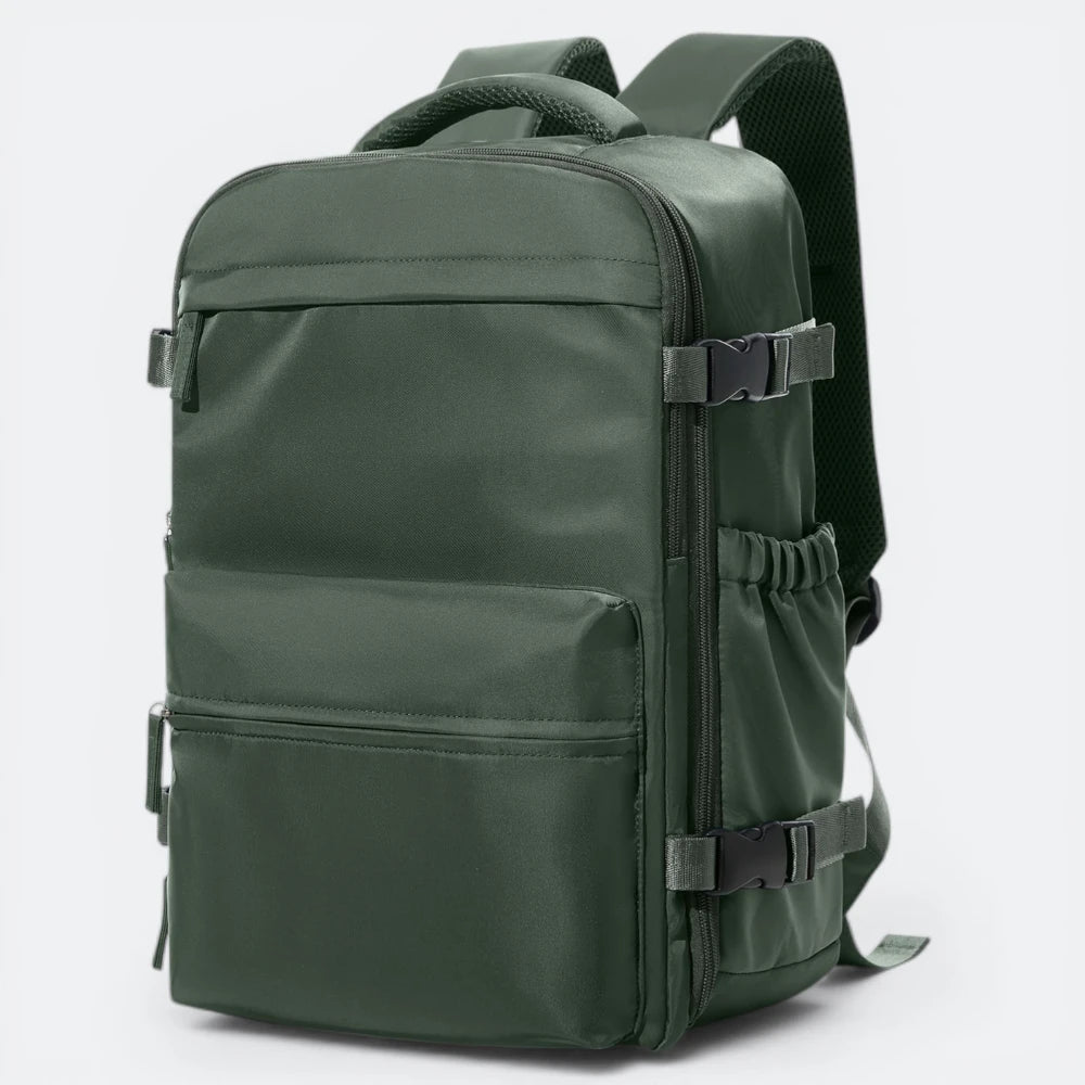 Sac à Dos de Voyage Extensible Vert Olive - | AïtaVia