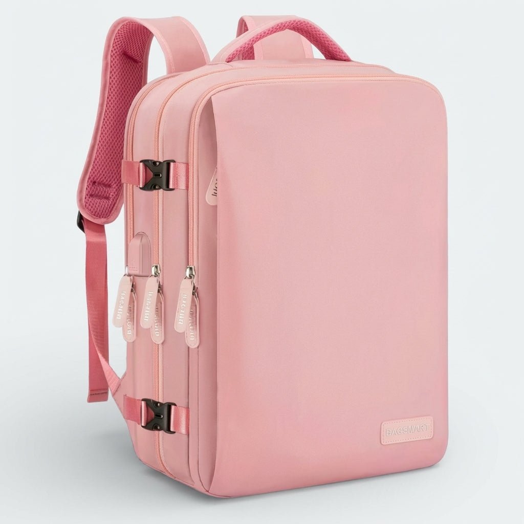 Sac à Dos de Voyage pour Cabine d'Avion Rose Corail - | AïtaVia