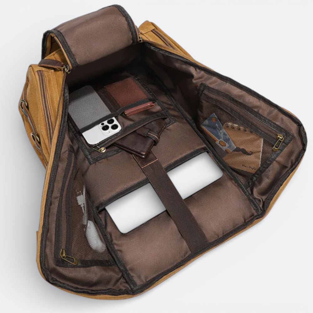 Sac à Dos en Toile Cirée Gris Mauve - | AïtaVia