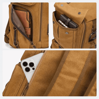 Sac à Dos en Toile Cirée Gris Mauve - | AïtaVia