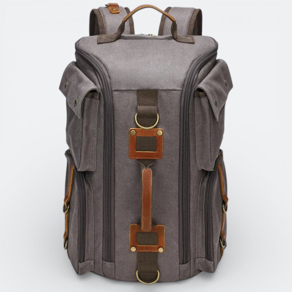 Sac à Dos en Toile Cirée Gris Mauve - | AïtaVia