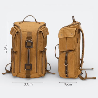 Sac à Dos en Toile Cirée Gris Mauve - | AïtaVia