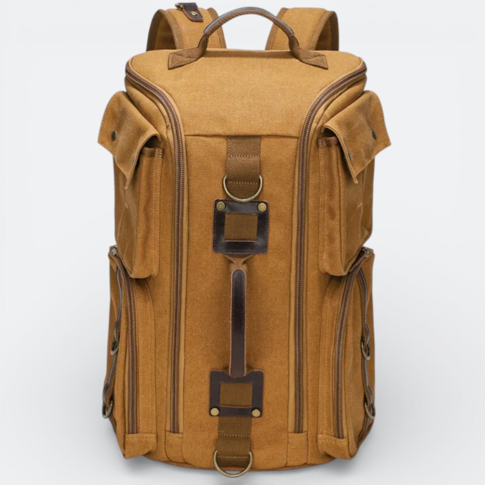 Sac à Dos en Toile Cirée Ocre Doré - | AïtaVia