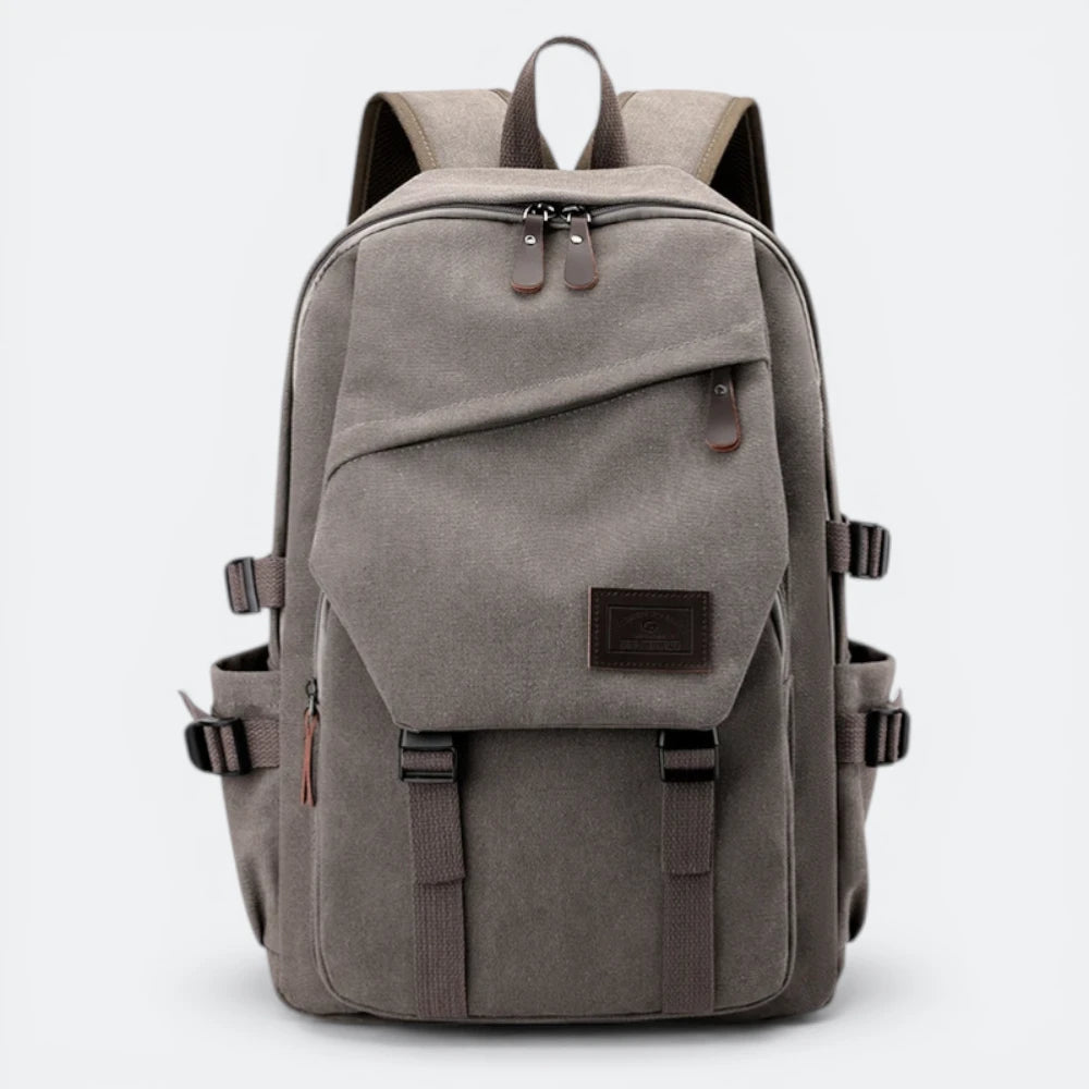 Sac à Dos en Toile Gris Taupe - | AïtaVia