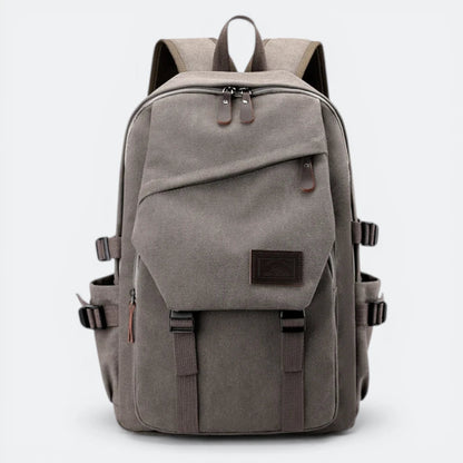 Sac à Dos en Toile Gris Taupe - | AïtaVia