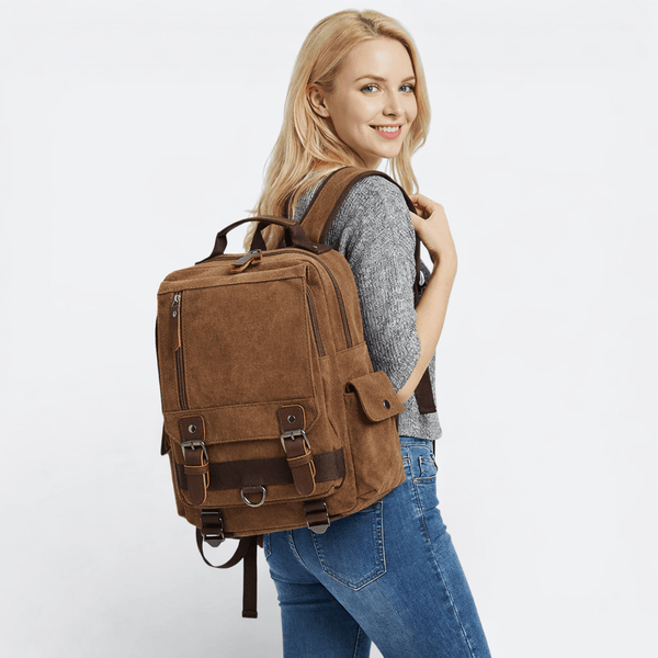 Sac à Dos en Toile Léger Beige Sable - | AïtaVia