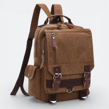 Sac à Dos en Toile Léger Brun Cacao - | AïtaVia