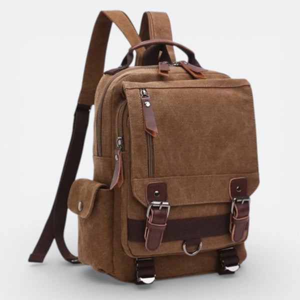 Sac à Dos en Toile Léger Brun Cacao - | AïtaVia