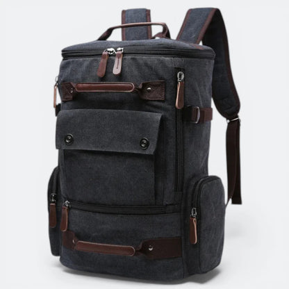 Sac à Dos en Toile Vintage Gris Charbon - | AïtaVia