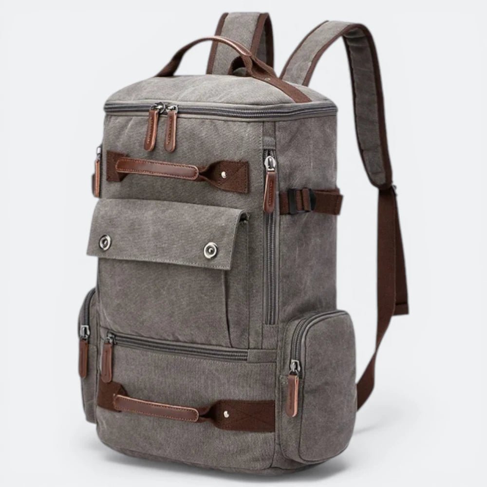 Sac à Dos en Toile Vintage Gris Taupe - | AïtaVia