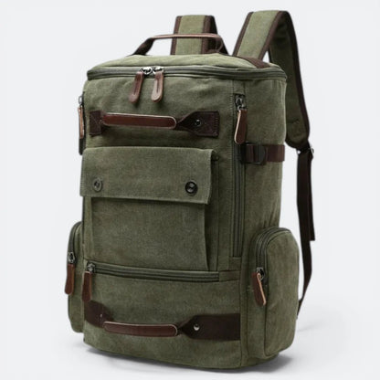 Sac à Dos en Toile Vintage Vert Grisé - | AïtaVia