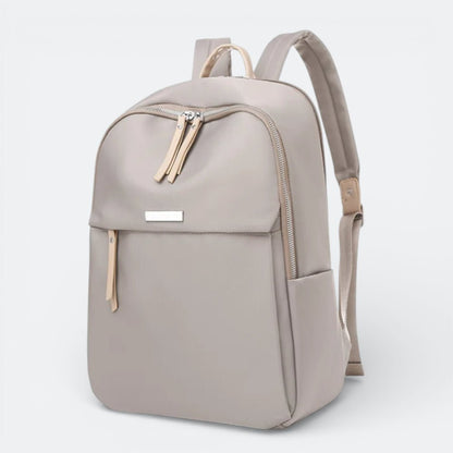 Sac à Dos Étudiant Ordinateur Beige Lin - | AïtaVia