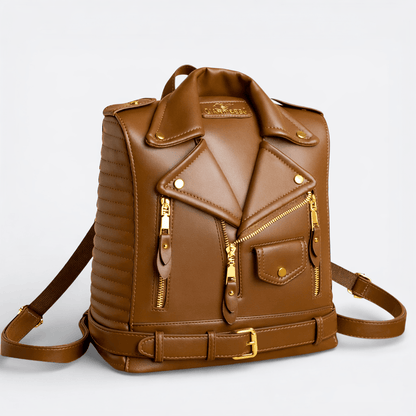 Sac à Dos Femme avec Fermetures Éclair Brun Noisette - | AïtaVia