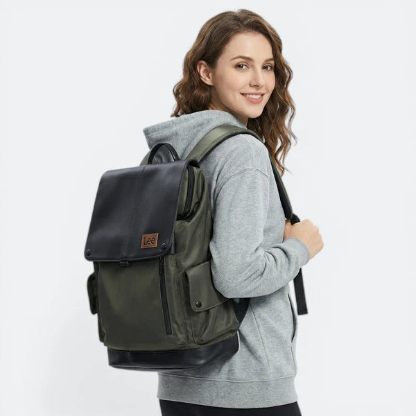 Sac à Dos Femme Cuir à Rabat Sable Rosé - | AïtaVia