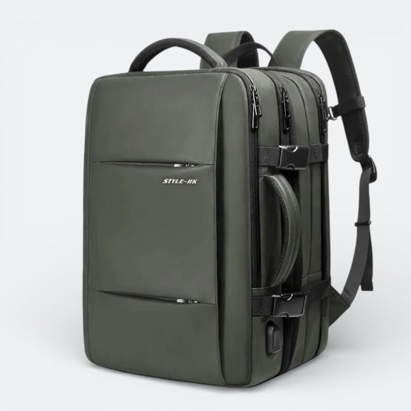 Sac à Dos Grande Capacité Antivol Vert Olive - | AïtaVia