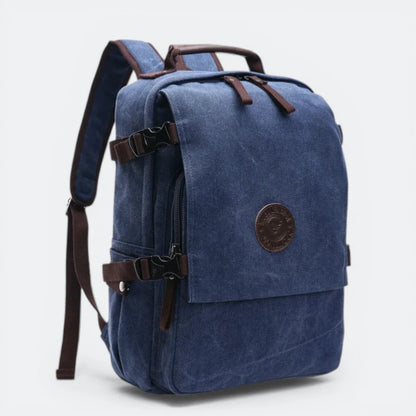 Sac à Dos Homme en Toile Bleu Gris - | AïtaVia