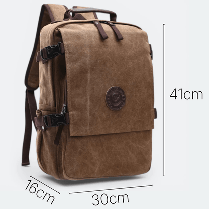 Sac à Dos Homme en Toile Gris Charbon - | AïtaVia