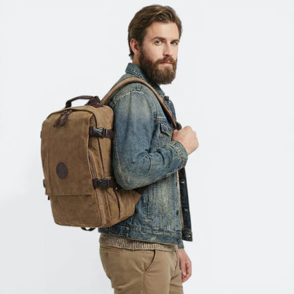 Sac à Dos Homme en Toile Gris Charbon - | AïtaVia