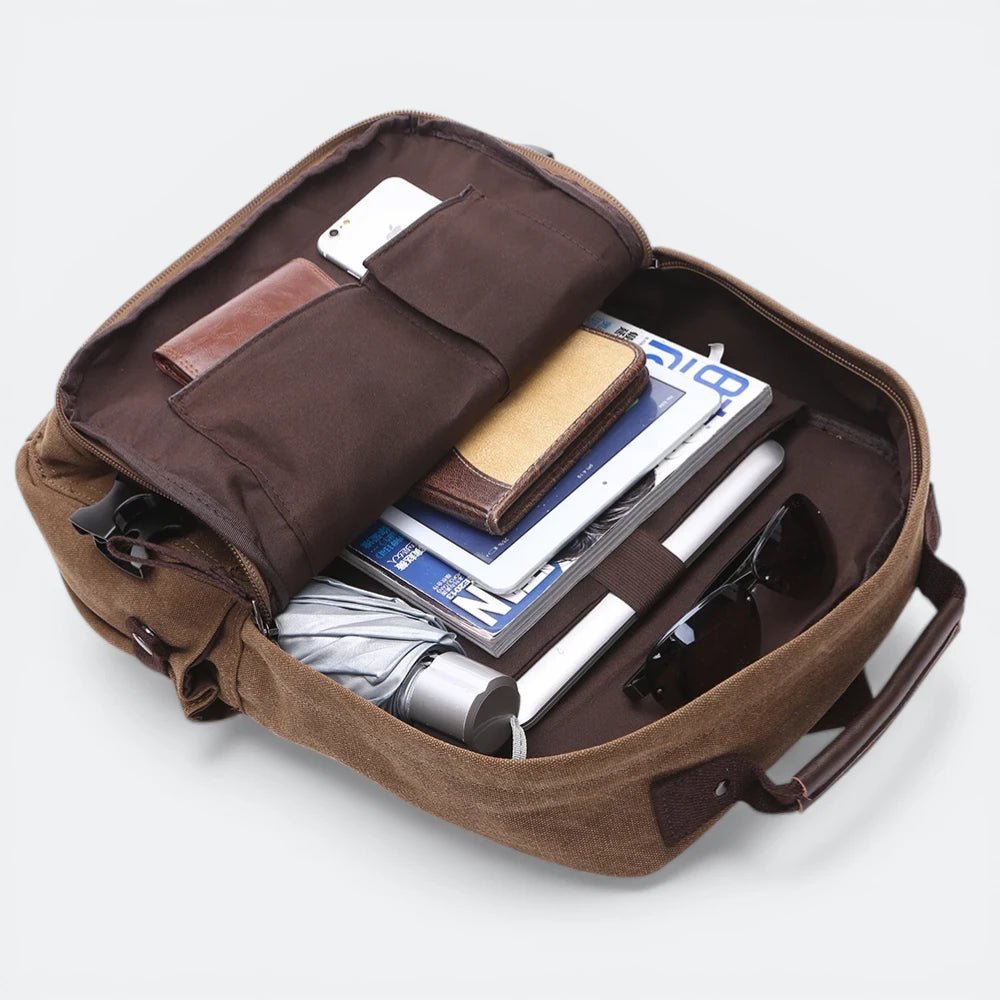 Sac à Dos Homme en Toile Gris Charbon - | AïtaVia