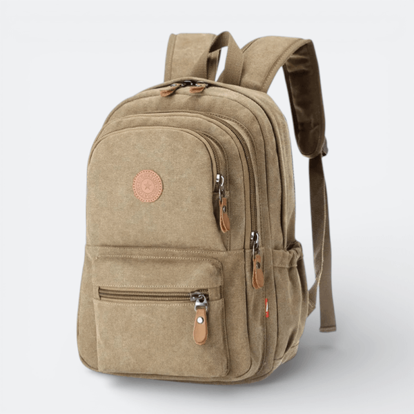 Sac à Dos Homme Toile Vintage Beige Sable - | AïtaVia