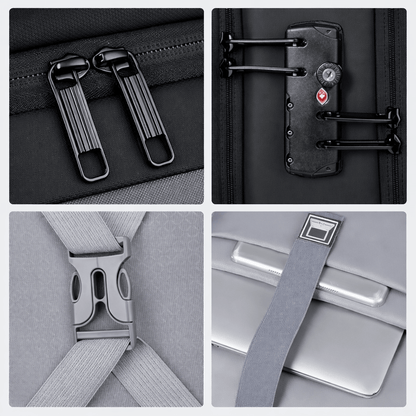 Sac à Dos Moto Grande Capacité Gris Perle - | AïtaVia