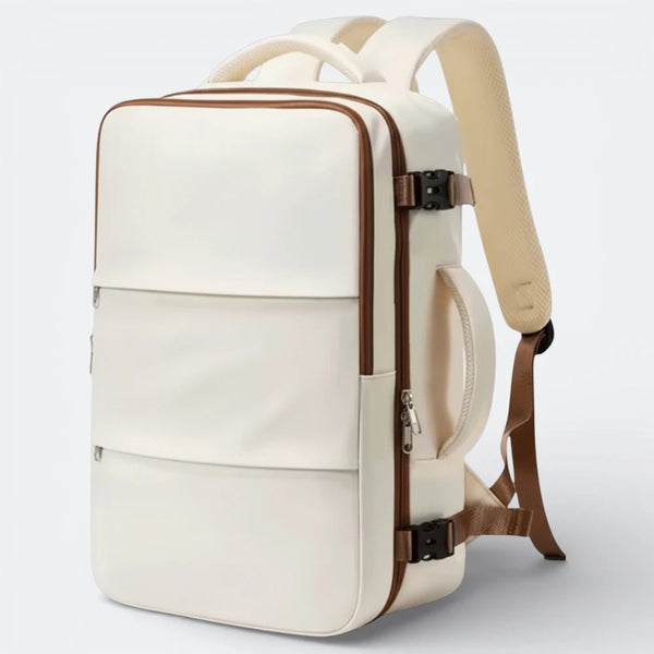 Sac à Dos Ordinateur Portable Voyage Beige Clair - | AïtaVia