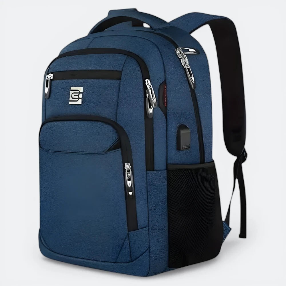 Sac à Dos Solide Ordinateur Antivol Bleu Marine - | AïtaVia
