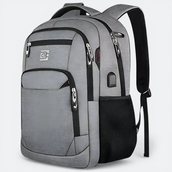 Sac à Dos Solide Ordinateur Antivol Gris Neutre - | AïtaVia