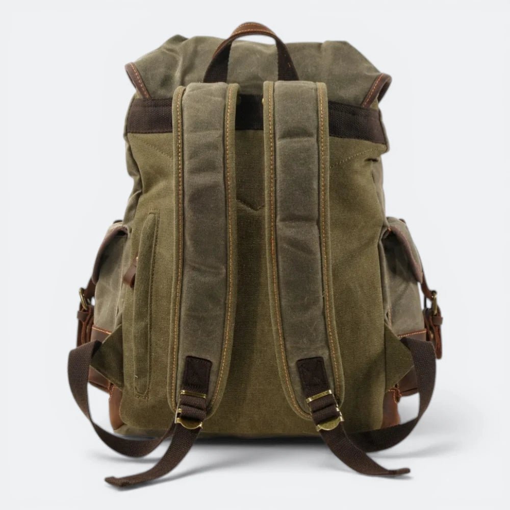 Sac à Dos Toile Vintage Homme Gris Charbon - | AïtaVia