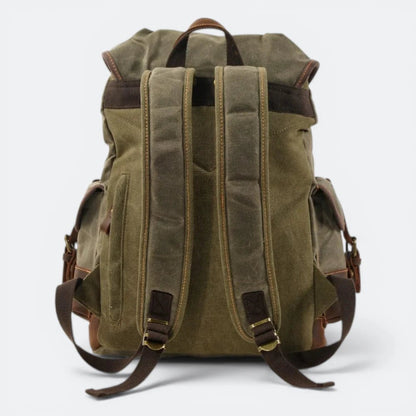 Sac à Dos Toile Vintage Homme Gris Charbon - | AïtaVia