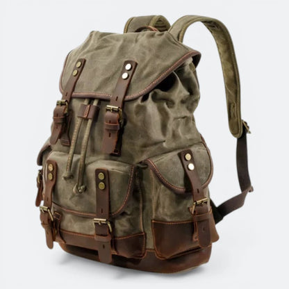 Sac à Dos Toile Vintage Homme Gris Charbon - | AïtaVia