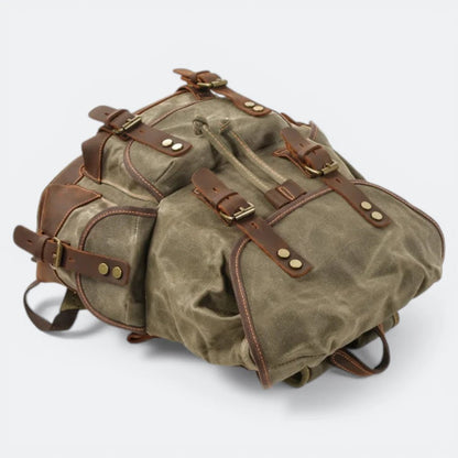 Sac à Dos Toile Vintage Homme Gris Charbon - | AïtaVia