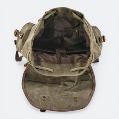 Sac à Dos Toile Vintage Homme Gris Charbon - | AïtaVia