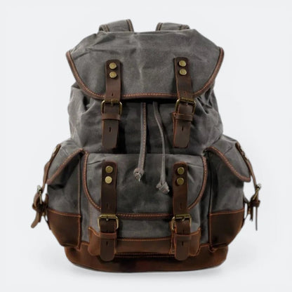 Sac à Dos Toile Vintage Homme Gris Ombre - | AïtaVia